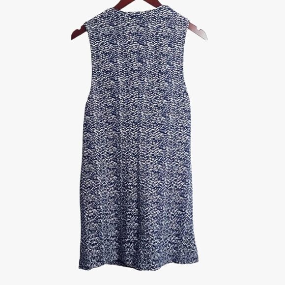 Tart Textured Wooven Navy Blue/ White Vest Size Small Cotton Blend - Picture 3 of 9